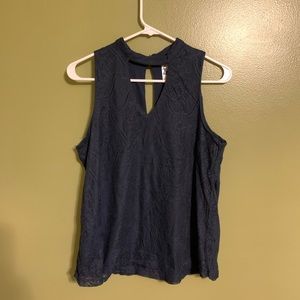 Choker lace loose fit tank top